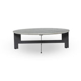 Marble Round Coffee Table With Iron - Kings Fine Art & Decor