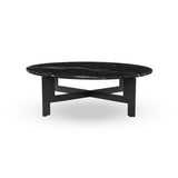 Marble Round Coffee Table With Iron - Kings Fine Art & Decor