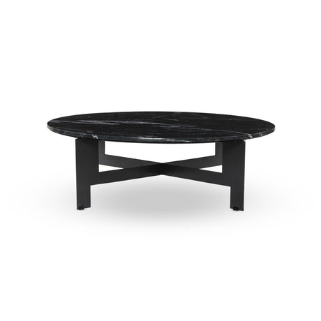 Marble Round Coffee Table With Iron - Kings Fine Art & Decor