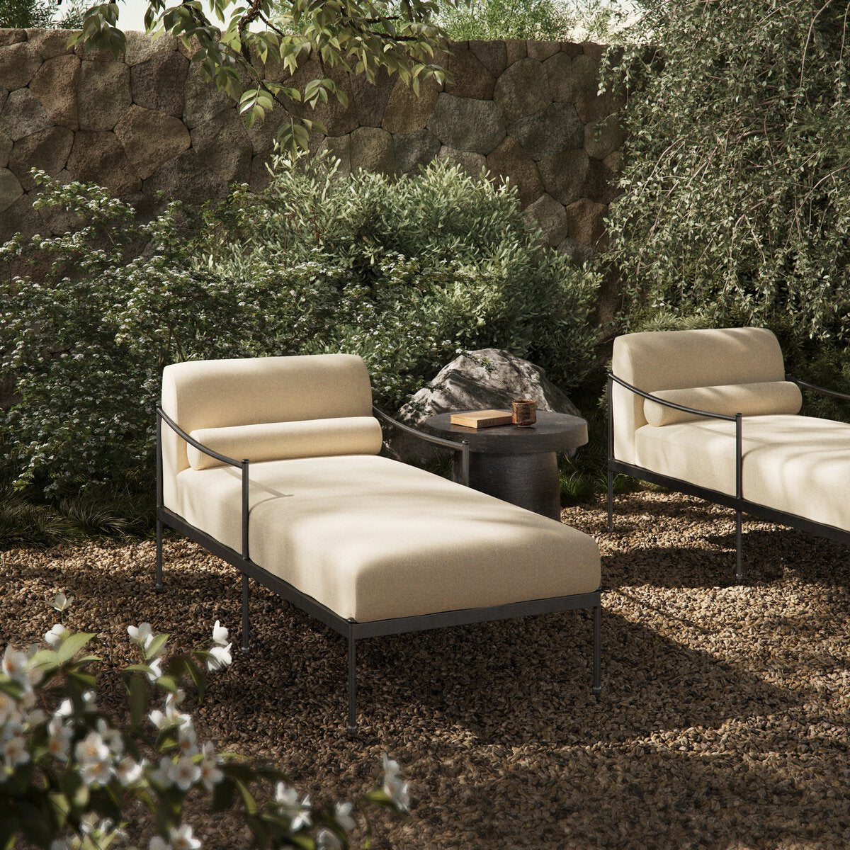 Granger Outdoor Chaise - Kings Fine Art & Decor