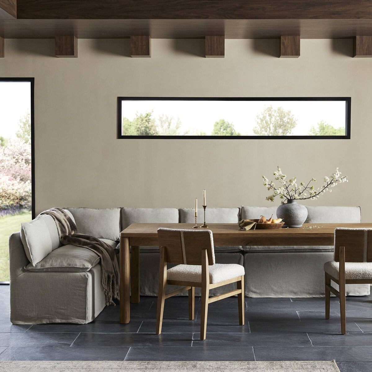 Build Your Own: Andre Slipcover Dining Banquette - Kings Fine Art & Decor