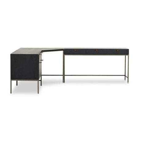 Trey Wide Filing Cabinet Desk System - Kings Fine Art & Decor