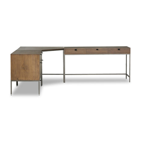 Trey Wide Filing Cabinet Desk System - Kings Fine Art & Decor