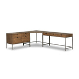 Trey Wide Filing Cabinet Desk System - Kings Fine Art & Decor