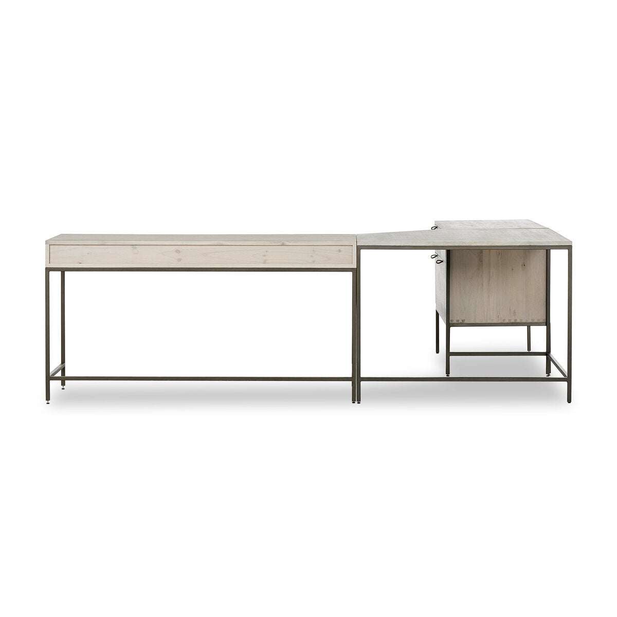 Trey Wide Filing Cabinet Desk System - Kings Fine Art & Decor