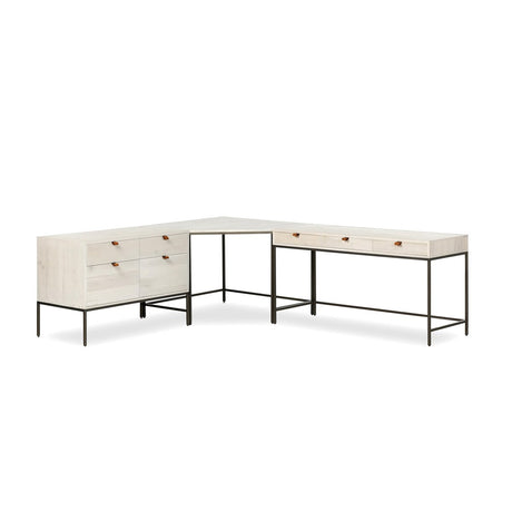 Trey Wide Filing Cabinet Desk System - Kings Fine Art & Decor