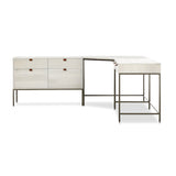 Trey Wide Filing Cabinet Desk System - Kings Fine Art & Decor