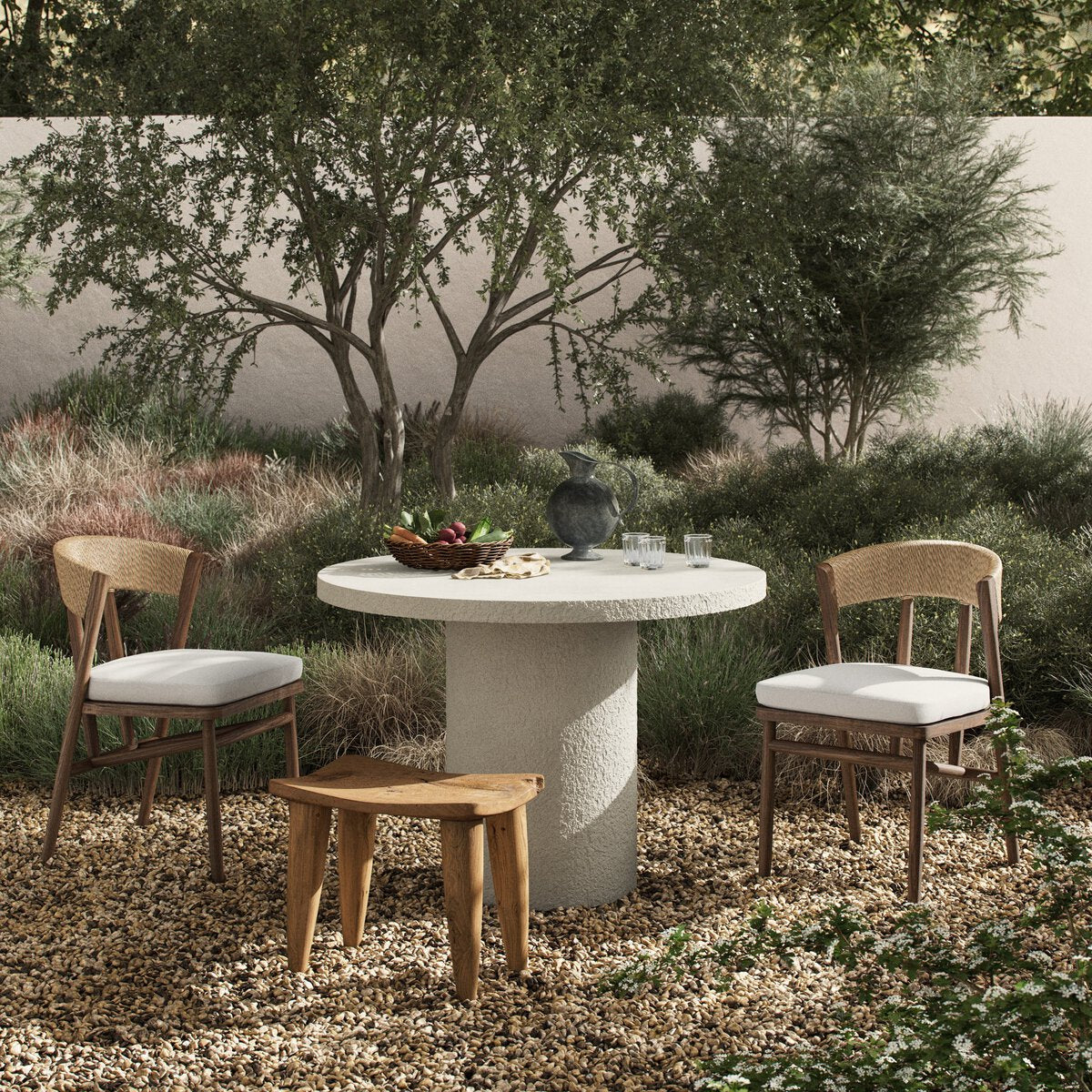 Otero Outdoor Round Dining Table - Kings Fine Art & Decor