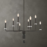 Ebony Elegance, 8 Lt Chandelier - Kings Fine Art & Decor