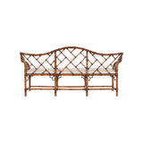 Chippendale Bamboo Settee -Brown