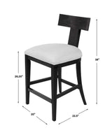 Idris Counter Stool, Charcoal