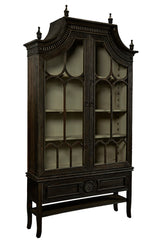 Reims Cathedral Black Arched Cabinet - Kings Fine Art & Decor