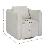 Corben Swivel Chair, White