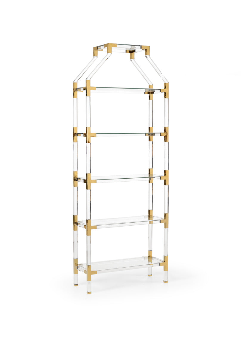 Gainsboro Etagere - Brass
