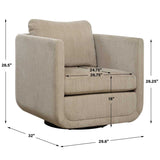 Abound Swivel Chair, Porcelain