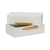 Raffia Boxes - White (S2)