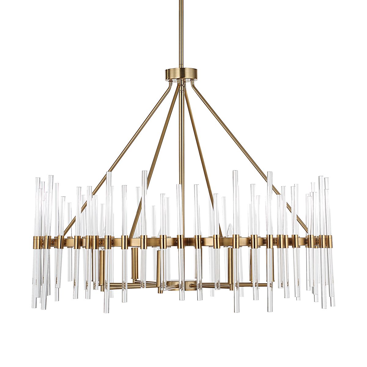 Crystal Stick, 8 Lt Chandelier - Kings Fine Art & Decor