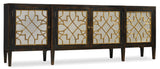Hooker Furniture Sanctuary Four Door Mirrored Console- Ebony 3005-85005
