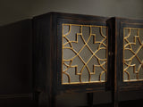 Hooker Furniture Sanctuary Four Door Mirrored Console- Ebony 3005-85005