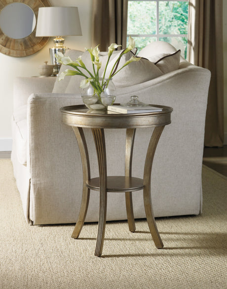 Hooker Furniture Sanctuary Round Mirrored Accent Table - Visage 3014-50001