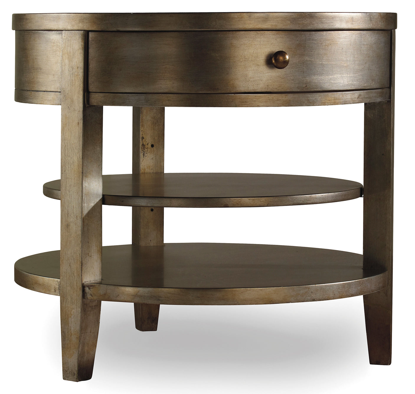 SANCTUARY ONE-DRAWER ROUND LAMP TABLE - VISAGE - Kings Fine Art & Decor