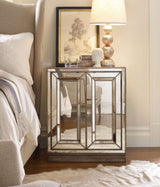 Hooker Furniture Sanctuary Two-Door Mirrored Nightstand - Visage 3014-90015