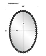 Serna Oval Mirror, Black