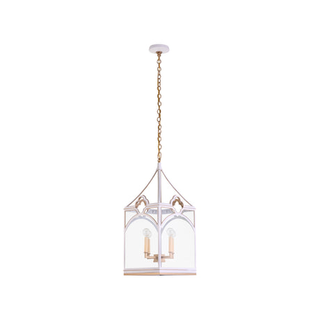 Quatrefoil Lantern - White