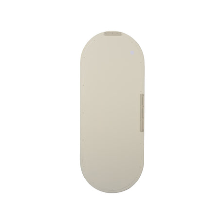 Oval Leather Mirror