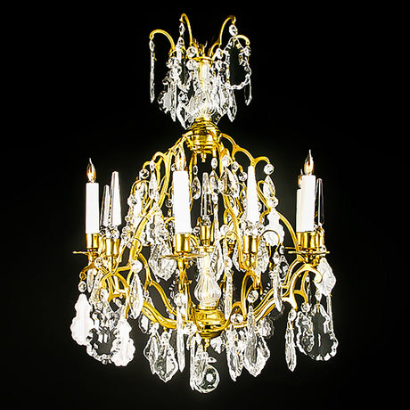 3214-250GL6 LT310101 6 Light Chandelier Bronze & Crystal (32Hx22D)