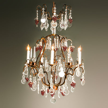3255-106L5 LT330101 5 Light Chandelier Iron & Crystal (32Hx21D)