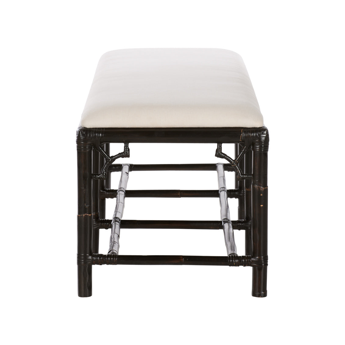 Chippendale Bamboo Bench - Cracked Pepper