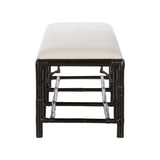 Chippendale Bamboo Bench - Cracked Pepper