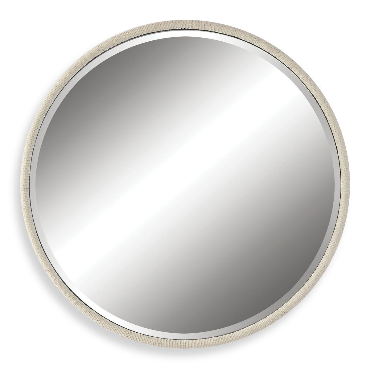 Ranchero Round Mirror, White - Kings Fine Art & Decor