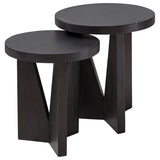 Nadette Nesting Tables, Espresso, S/2