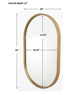 Varina Oval Mirror, Gold