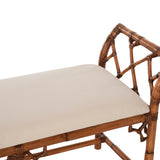 Chippendale Bamboo Regency Bench - Brown