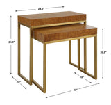 Burl-esque Nesting Tables, S/2
