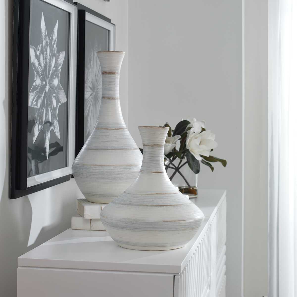 Potter Outdoor Vases, S/2