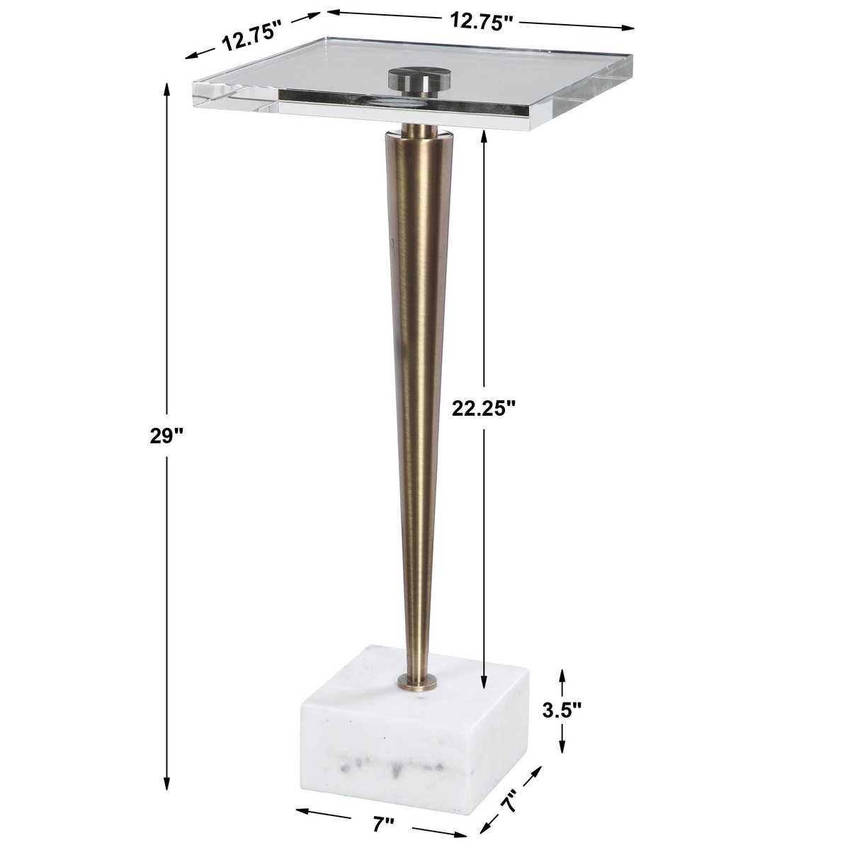 Campeiro Drink Table, Brass