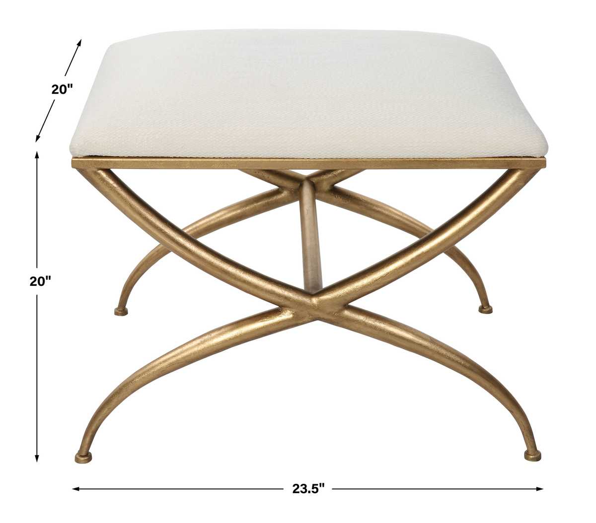 Crossing Small Bench, White