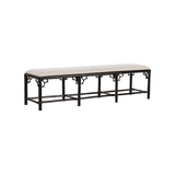 Chippendale Bamboo Bench - Cracked Pepper