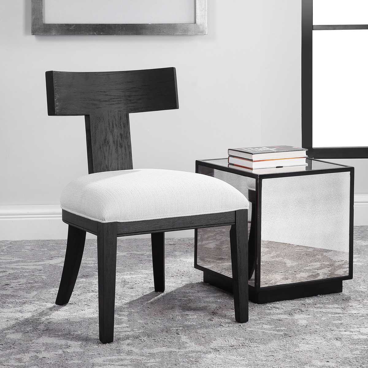 Idris Armless Chair, Charcoal