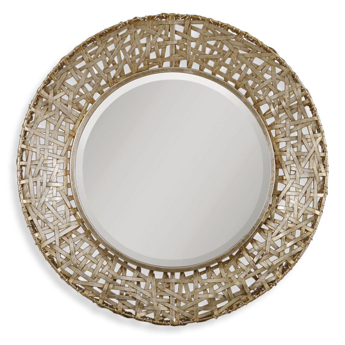 Alita Round Mirror, Champagne - Kings Fine Art & Decor