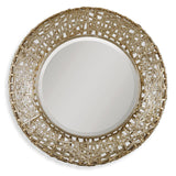 Alita Round Mirror, Champagne - Kings Fine Art & Decor