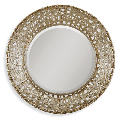 Alita Round Mirror, Champagne - Kings Fine Art & Decor