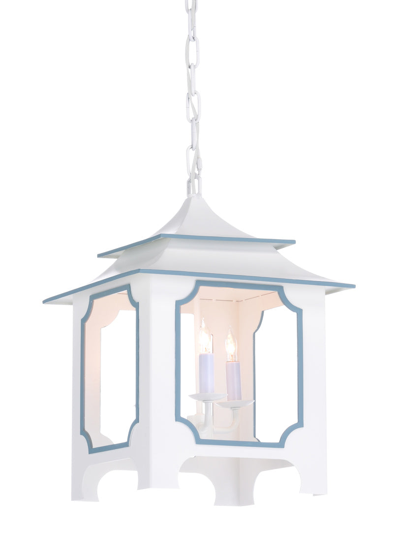 Tole Pagoda Lantern (Sm) - White
