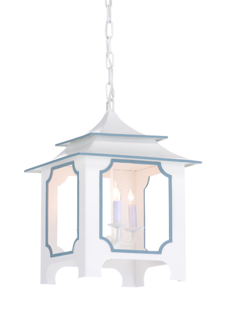 Tole Pagoda Lantern (Sm) - White