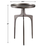 Kenna Accent Table, Nickel
