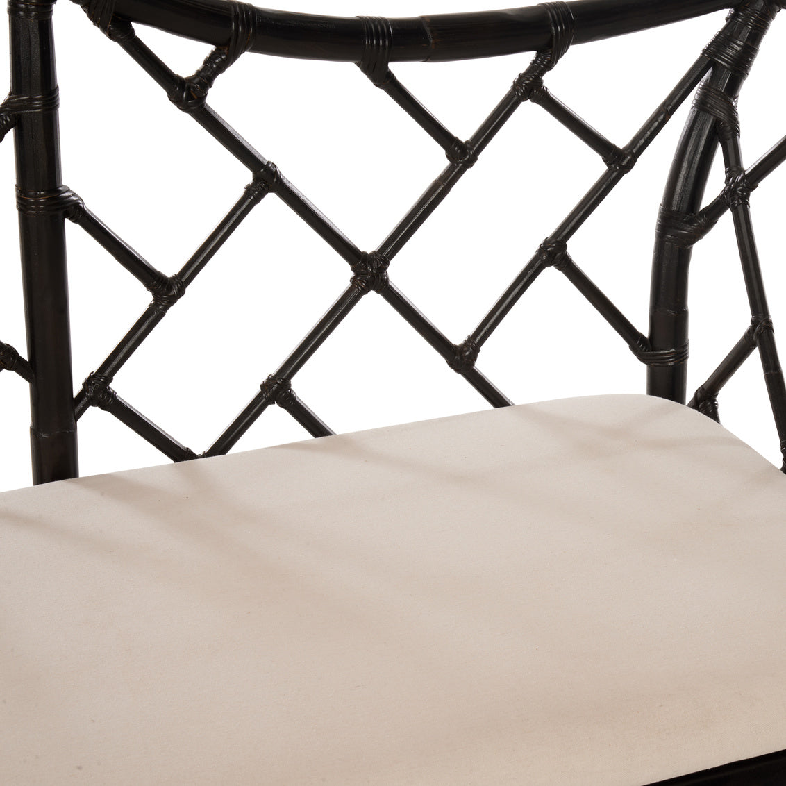 Chippendale Bamboo Settee - Cracked Pepper